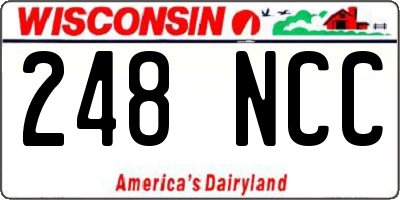 WI license plate 248NCC
