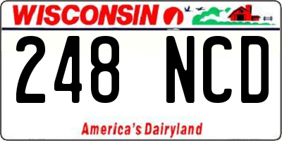WI license plate 248NCD