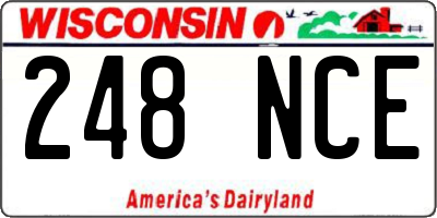 WI license plate 248NCE