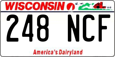 WI license plate 248NCF