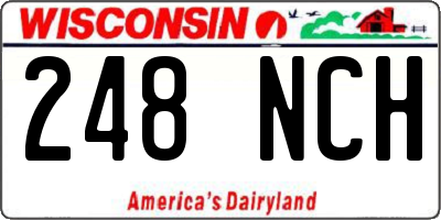 WI license plate 248NCH