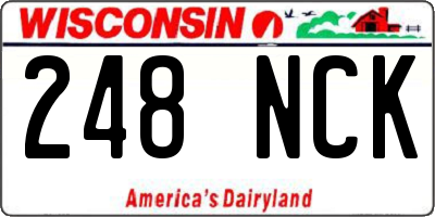 WI license plate 248NCK