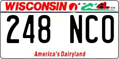 WI license plate 248NCO