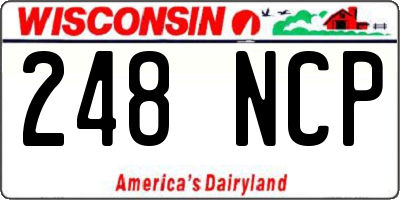 WI license plate 248NCP