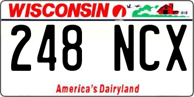 WI license plate 248NCX