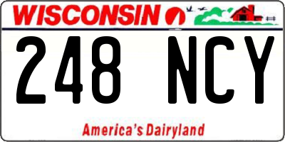 WI license plate 248NCY