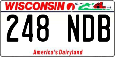 WI license plate 248NDB