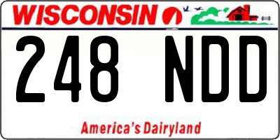 WI license plate 248NDD