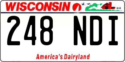 WI license plate 248NDI