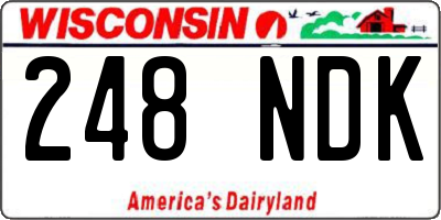 WI license plate 248NDK