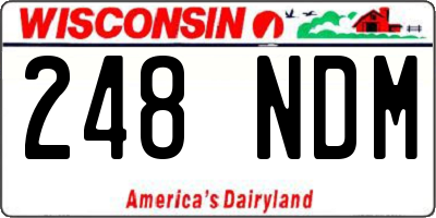 WI license plate 248NDM