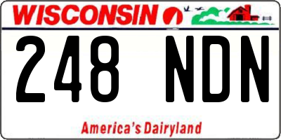 WI license plate 248NDN