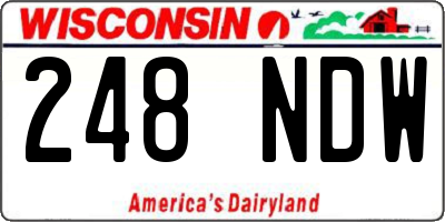 WI license plate 248NDW