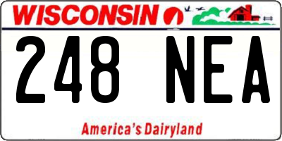 WI license plate 248NEA