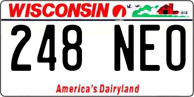 WI license plate 248NEO