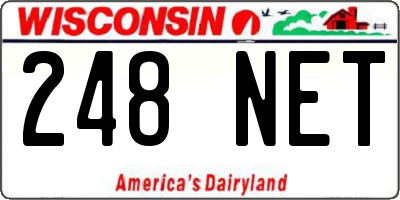 WI license plate 248NET