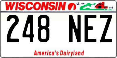 WI license plate 248NEZ