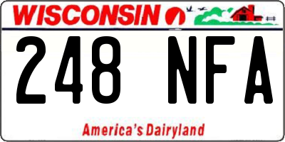 WI license plate 248NFA