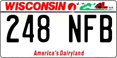 WI license plate 248NFB