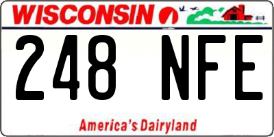 WI license plate 248NFE