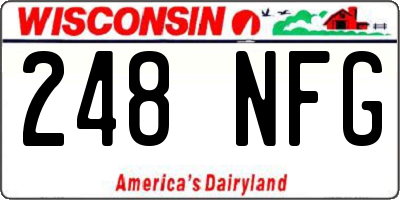 WI license plate 248NFG