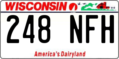 WI license plate 248NFH
