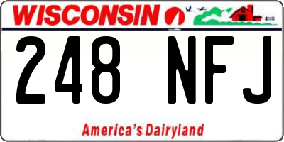 WI license plate 248NFJ