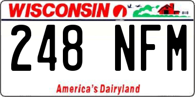 WI license plate 248NFM