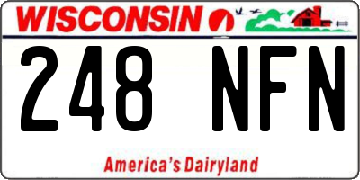 WI license plate 248NFN