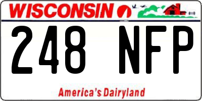WI license plate 248NFP