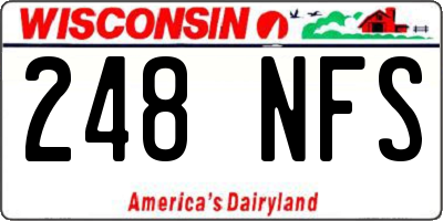WI license plate 248NFS