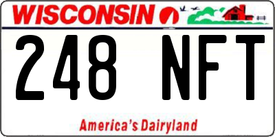 WI license plate 248NFT