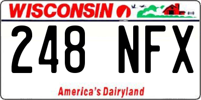 WI license plate 248NFX