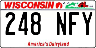 WI license plate 248NFY