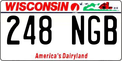 WI license plate 248NGB