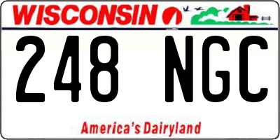 WI license plate 248NGC