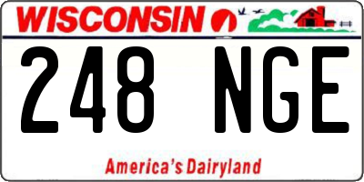 WI license plate 248NGE
