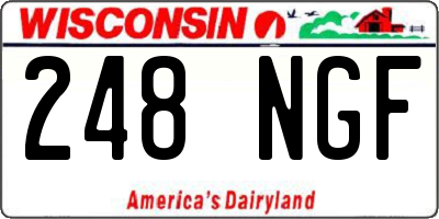 WI license plate 248NGF
