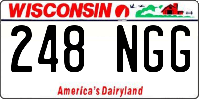 WI license plate 248NGG