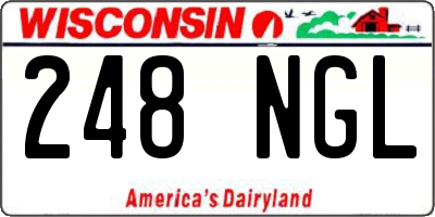 WI license plate 248NGL