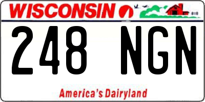 WI license plate 248NGN