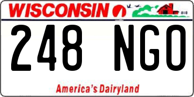 WI license plate 248NGO