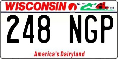 WI license plate 248NGP