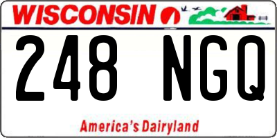WI license plate 248NGQ