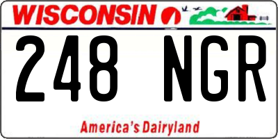 WI license plate 248NGR