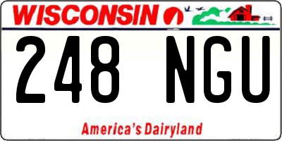 WI license plate 248NGU