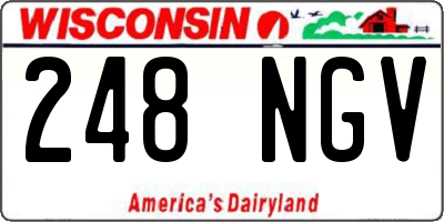 WI license plate 248NGV