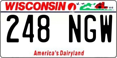 WI license plate 248NGW