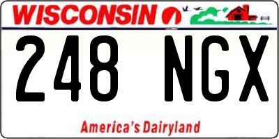 WI license plate 248NGX