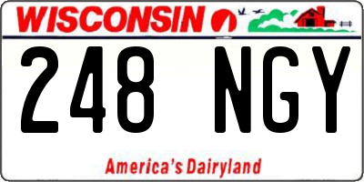 WI license plate 248NGY